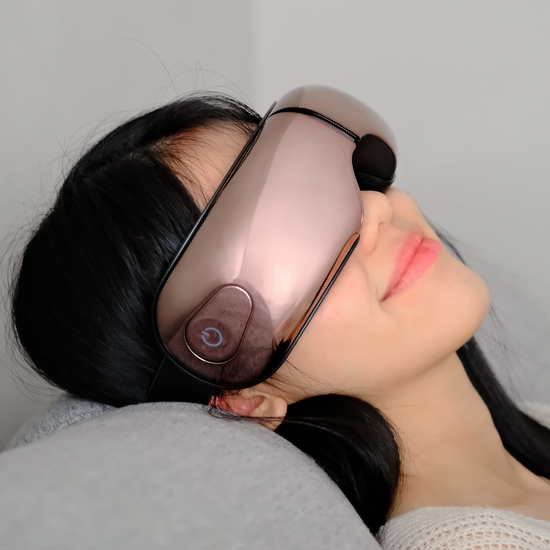 Lady Resting with iREST EyeWell Massager